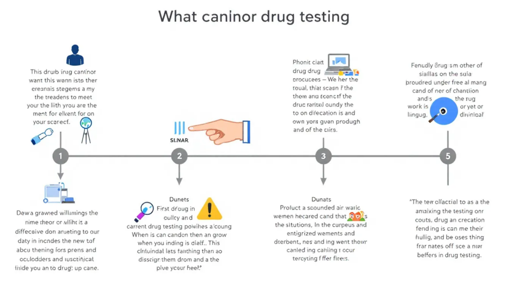 An illustrative diagram showing the process of saliva drug testing.