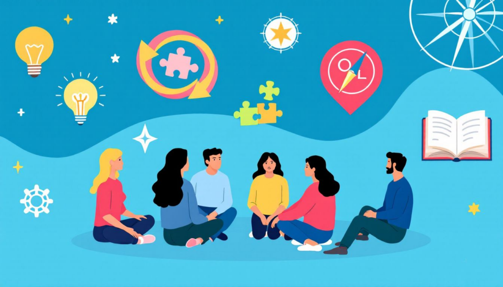 A group therapy session in an intensive outpatient program.
