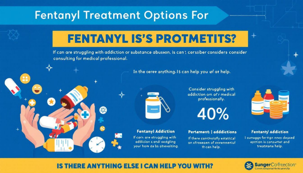 A visual representation of treatment options for fentanyl addiction, including counseling and medication-assisted treatment.