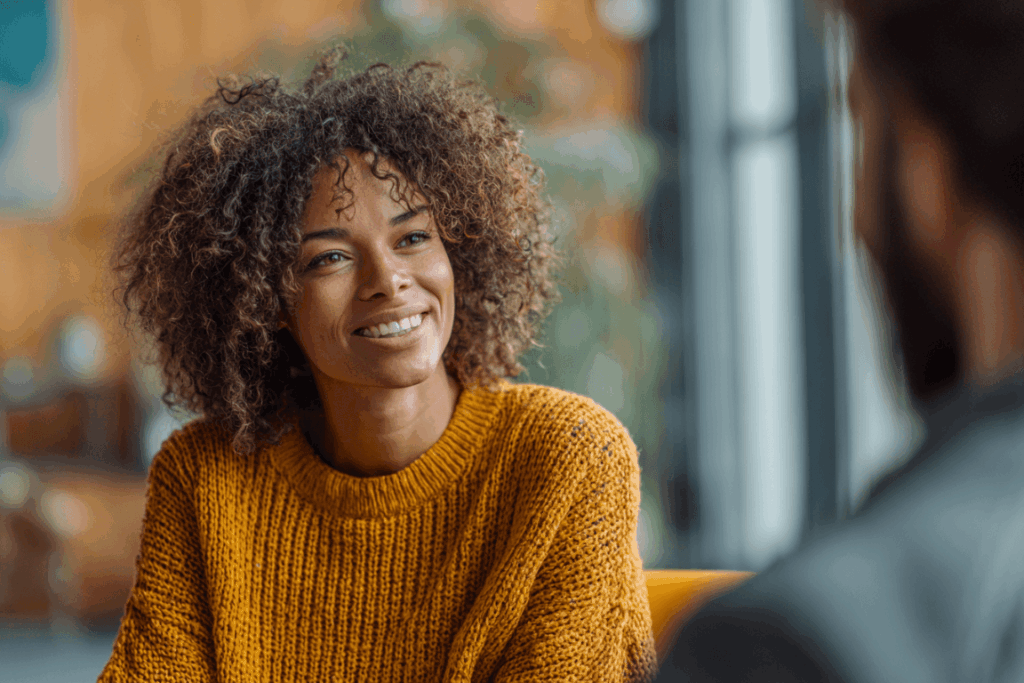 A supportive counseling session in Massachusetts where a patient discusses prescription drug recovery options.