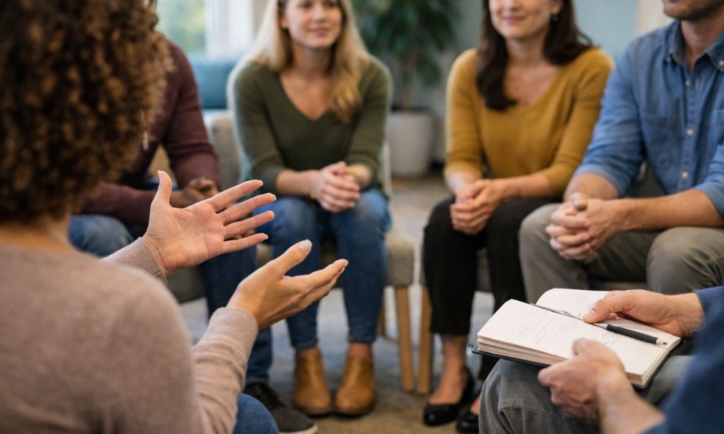 Peer support and shared understanding in group counseling for substance use in Massachusetts