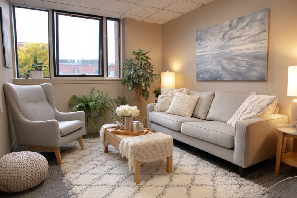 Trauma-informed addiction treatment Massachusetts therapy setting