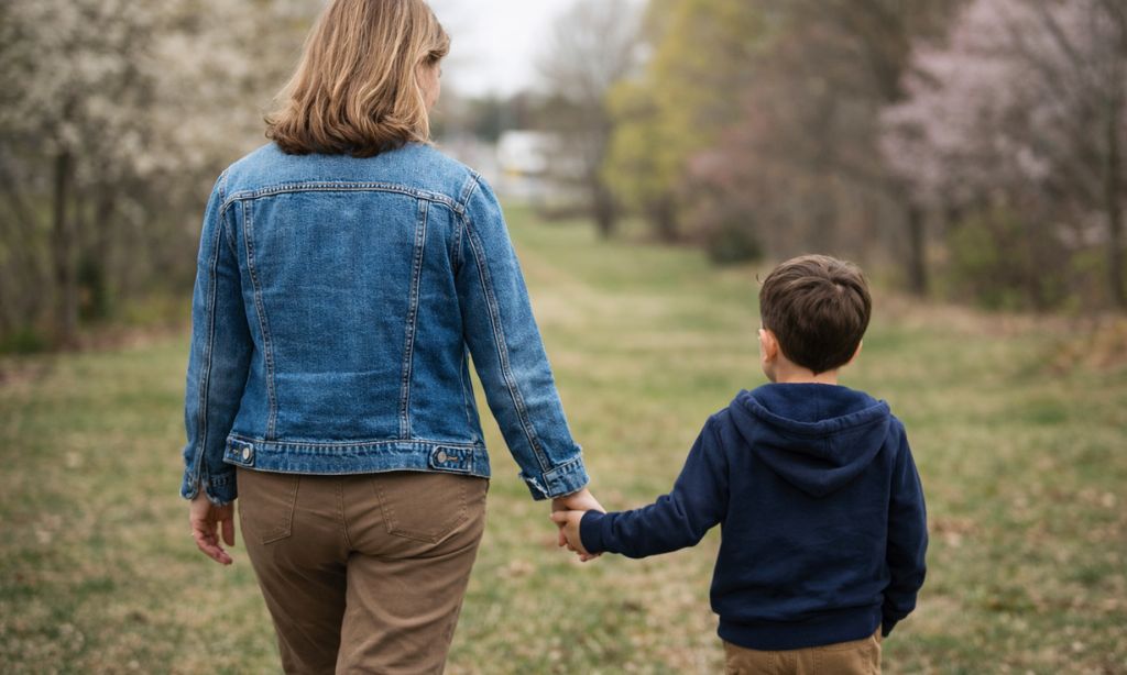 Mother and child holding hands showing hope and healing during addiction recovery in Massachusetts