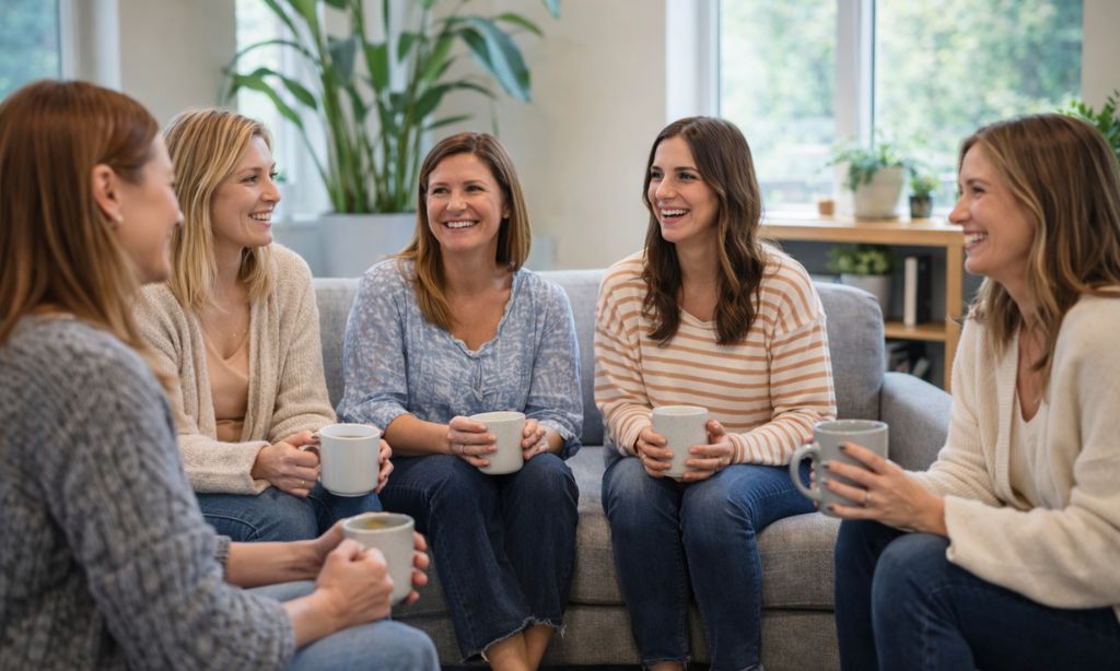 Diverse women in recovery meeting together showing community support and lasting sobriety